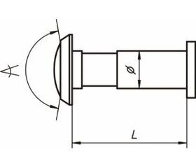 Uksesilm 50-85 mm, Lob JY3 hind ja info | Uksekellad, uksesilmad | kaup24.ee