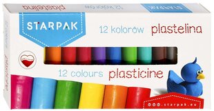 Plastiliin Starpak, 12 värvi цена и информация | Принадлежности для рисования, лепки | kaup24.ee
