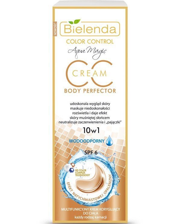 Toniseeriv ja veekindel kehakreem hüaluroonhappe ja pähkliõliga Bielenda CC Aqua Magic SPF 6 10in1 175 ml hind ja info | Kehakreemid, losjoonid | kaup24.ee