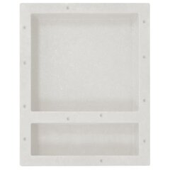 vidaXL dušinišš 2 sektsiooniga, mattvalge 41 x 51 x 10 cm hind ja info | Vannitoa sisustuselemendid ja aksessuaarid | kaup24.ee