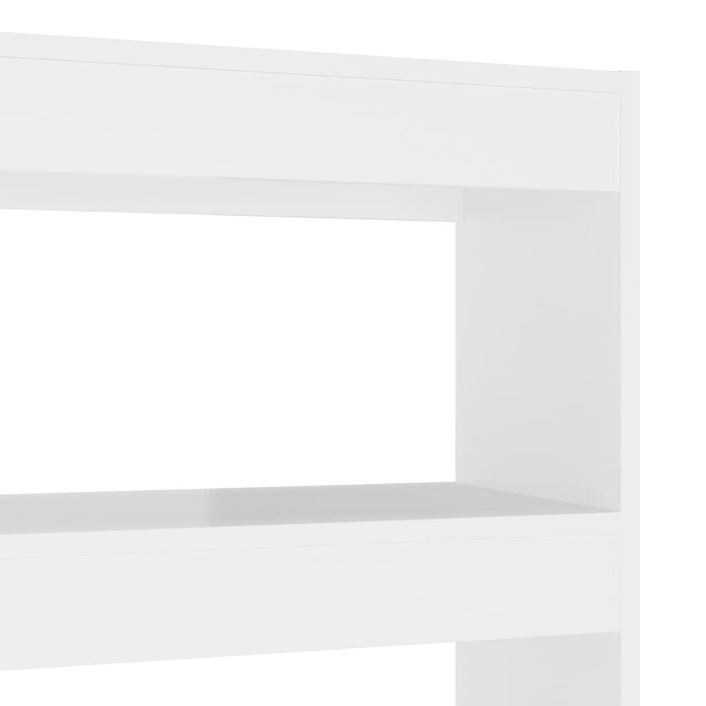 vidaXL raamaturiiul/ruumijagaja, kõrgläikega valge, 100 x 30 x 135 cm hind ja info | Riiulid | kaup24.ee
