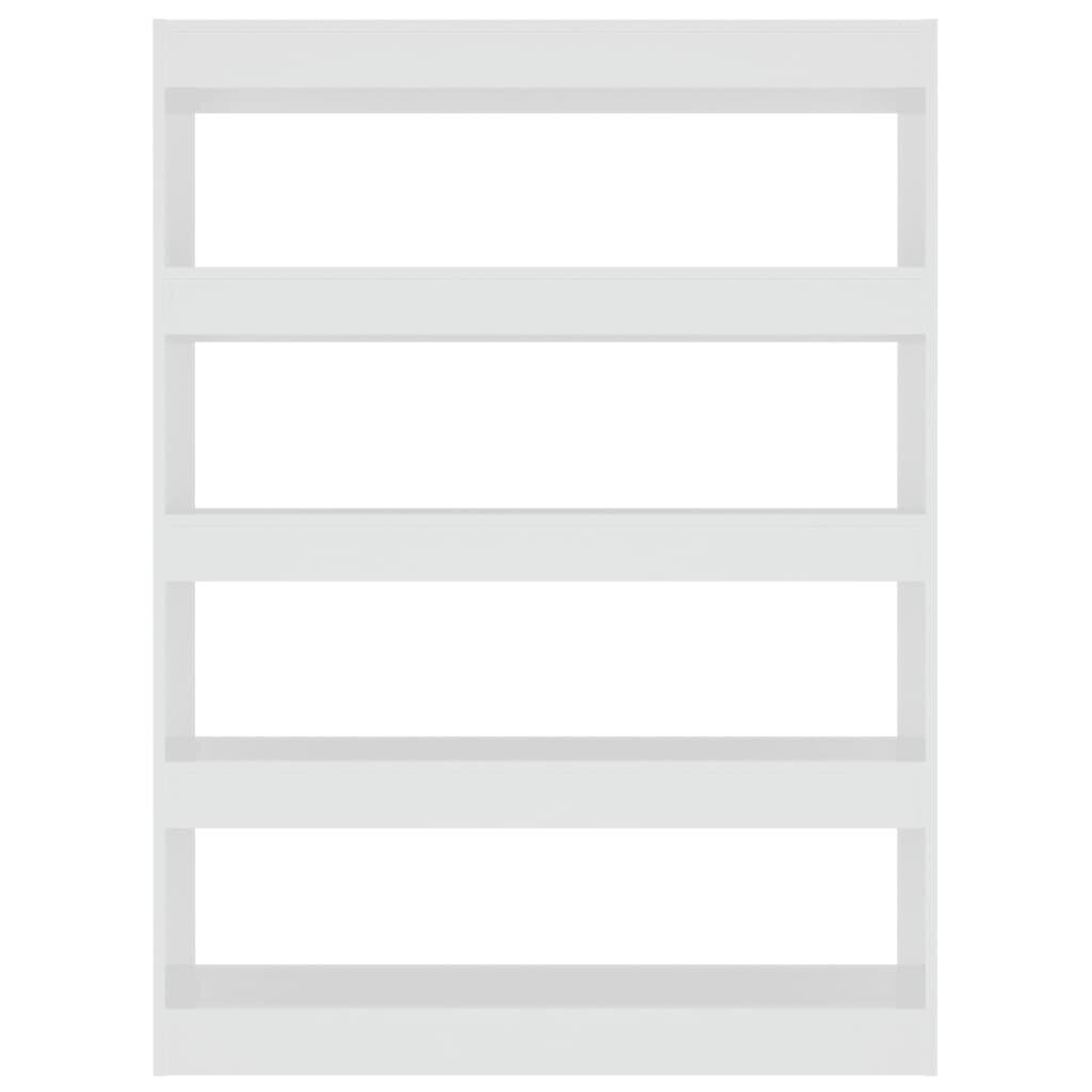 vidaXL raamaturiiul/ruumijagaja, kõrgläikega valge, 100 x 30 x 135 cm hind ja info | Riiulid | kaup24.ee