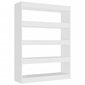 vidaXL raamaturiiul/ruumijagaja, valge, 100 x 30 x 135 cm hind ja info | Riiulid | kaup24.ee