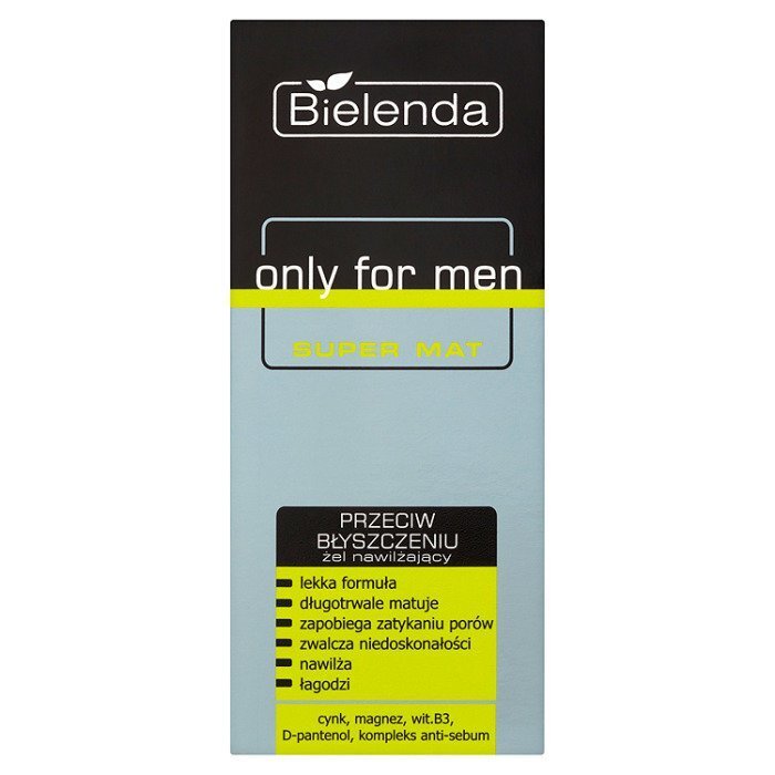 Niisutav näogeel Bielenda Only For Men Super Mat 50 ml hind ja info | Näokreemid | kaup24.ee