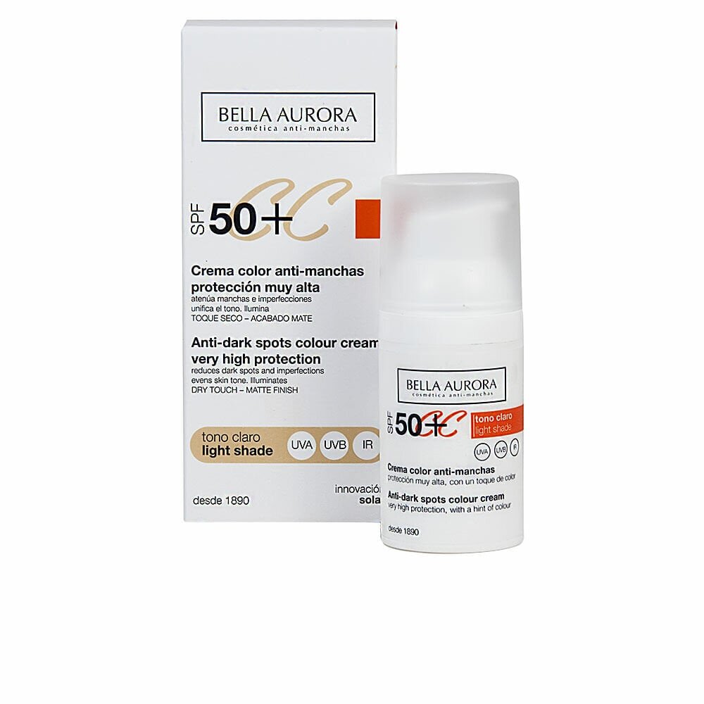 Pigmendilaikude vastane kreem Bella Aurora CC Cream Spf 50+ Hele toon (30 ml) hind ja info | Näokreemid | kaup24.ee