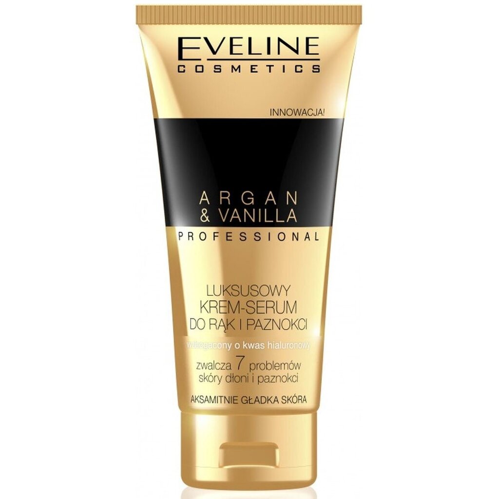 Niisutav kätekreem-seerum hüaluroonhappega Eveline Argan & Vanilla 100 ml цена и информация | Kehakreemid, kehaspreid | kaup24.ee