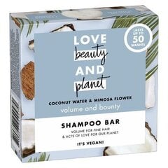 Tahke šampoon Love Beauty and Planet kookosvee ja mimoosiõitega (Shampoo Bar) 90 g hind ja info | Šampoonid | kaup24.ee