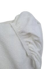 Водостойкая махровая простыня на резинке, белая 70x140 см цена и информация | Простыни | kaup24.ee