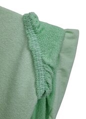 Водостойкая махровая простыня на резинке, зеленая 80x160 см цена и информация | Сетки для кроватей | kaup24.ee