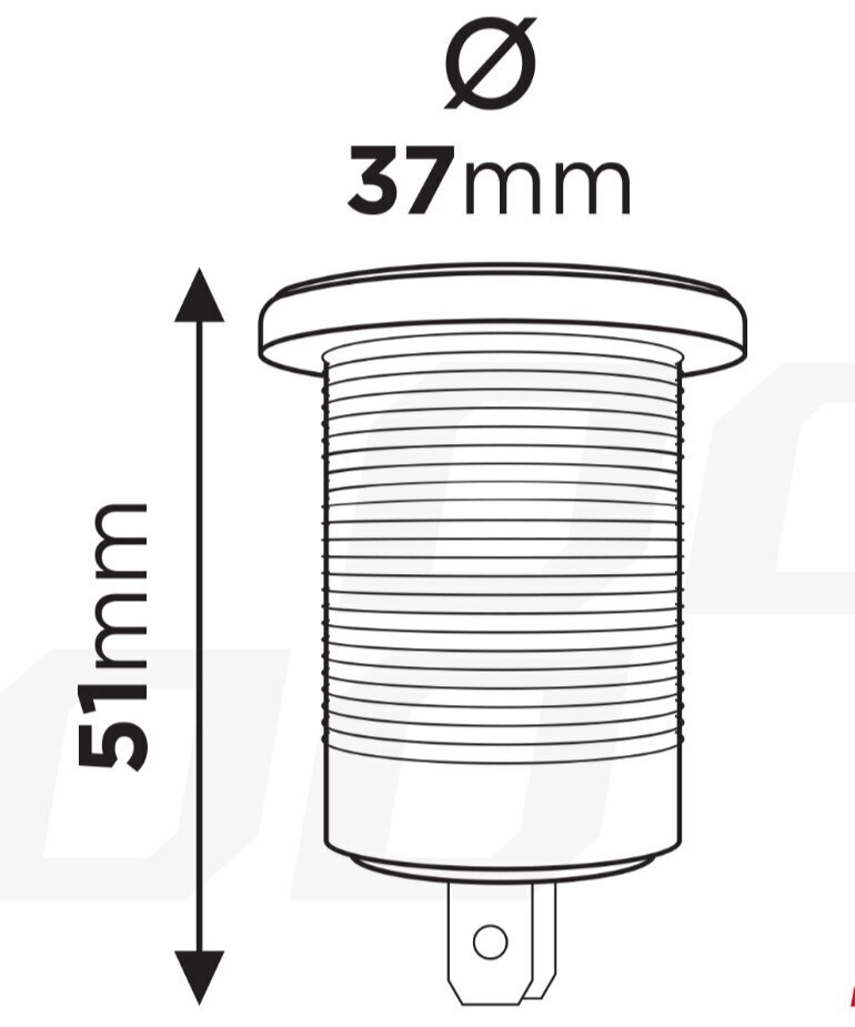 Veekindel telefonilaadija, digitaalse voltmeetriga 2 x USB 12/24V MOD-11 цена и информация | Turvasüsteemid ja 12V seadmed | kaup24.ee