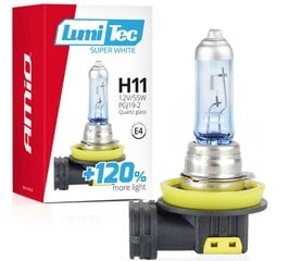 Halogeenpirn H11 12 V 55 W LumiTec Super White + 120% цена и информация | Автомобильная ксеноновая лампа D2R 6000К (Китай) | kaup24.ee