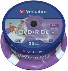 DVD+R диски Verbatim 43667 цена и информация | Виниловые пластинки, CD, DVD | kaup24.ee