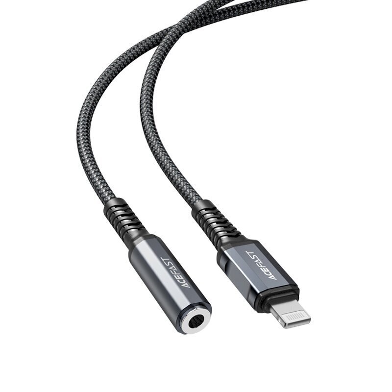 Acefast MFI Lightning audio cable - 3.5mm mini jack (female) 18cm, AUX gray (C1-05 deep space gray) hind ja info | Mobiiltelefonide kaablid | kaup24.ee