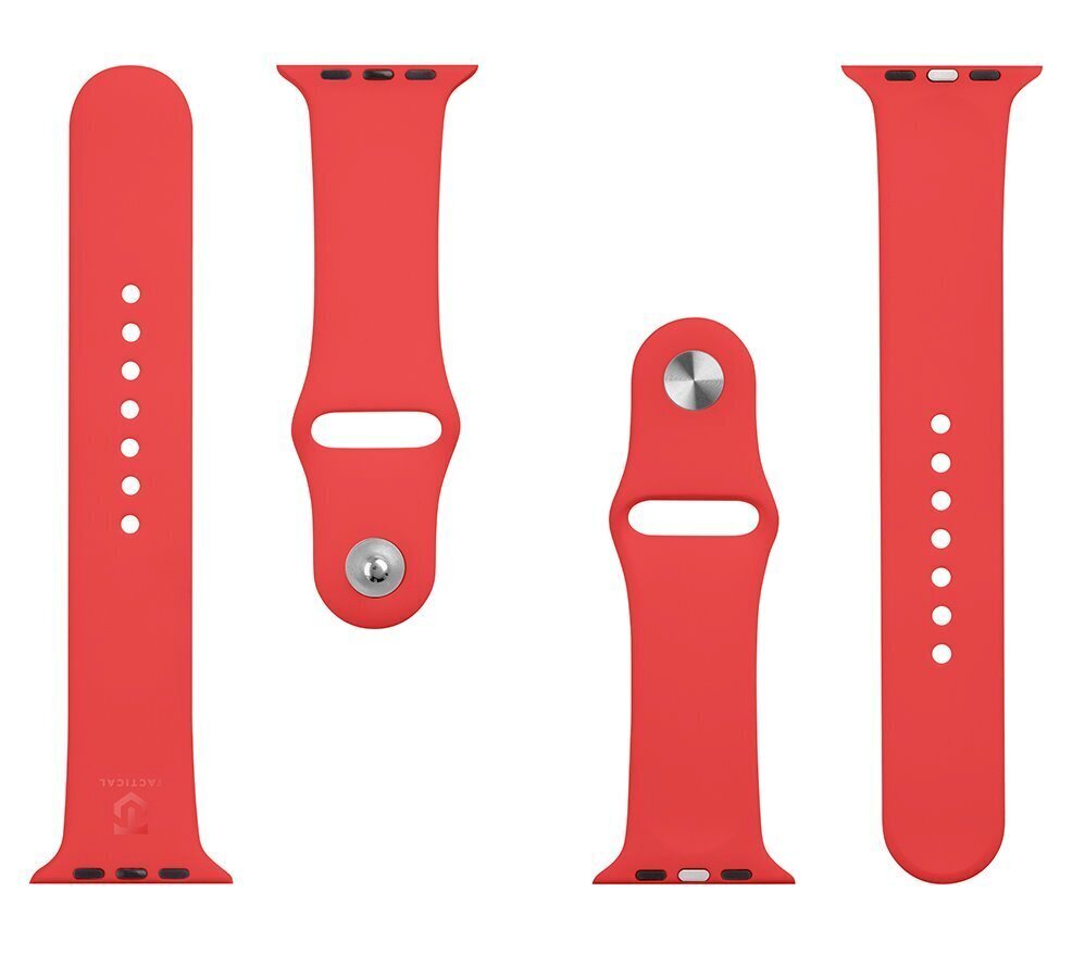 Tactical 498 Silicone Band for Apple Watch 1/2/3/4/5/6/7/SE 42/44/45mm Red цена и информация | Nutikellade ja nutivõrude tarvikud | kaup24.ee