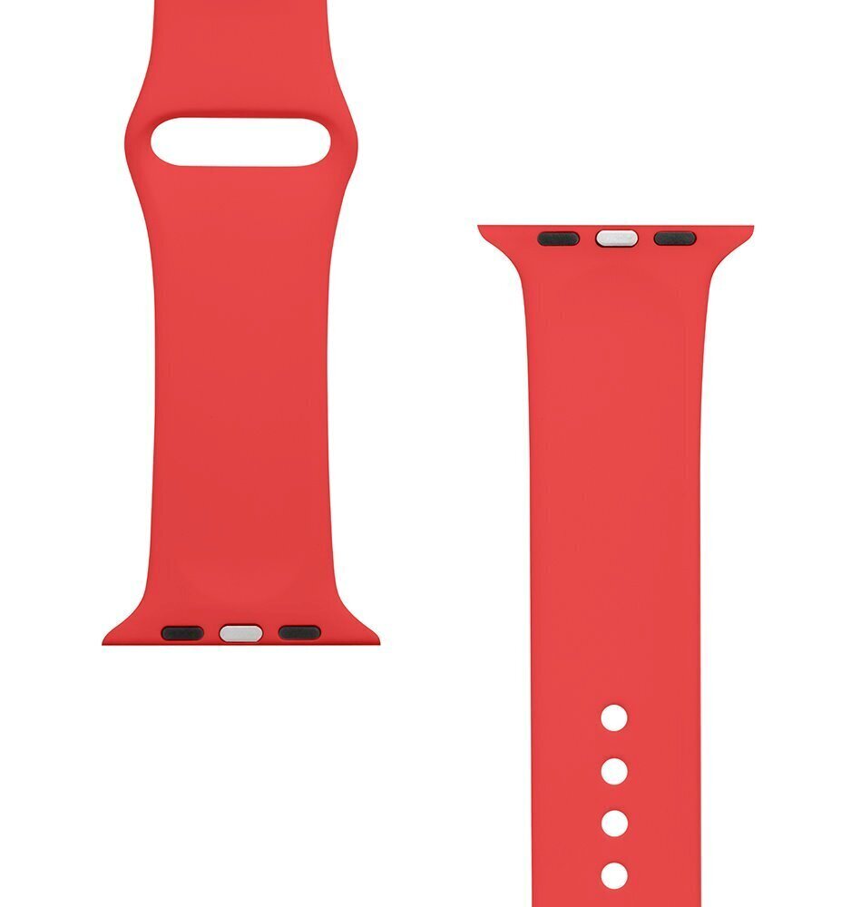 Tactical 498 Silicone Band for Apple Watch 1/2/3/4/5/6/7/SE 42/44/45mm Red цена и информация | Nutikellade ja nutivõrude tarvikud | kaup24.ee