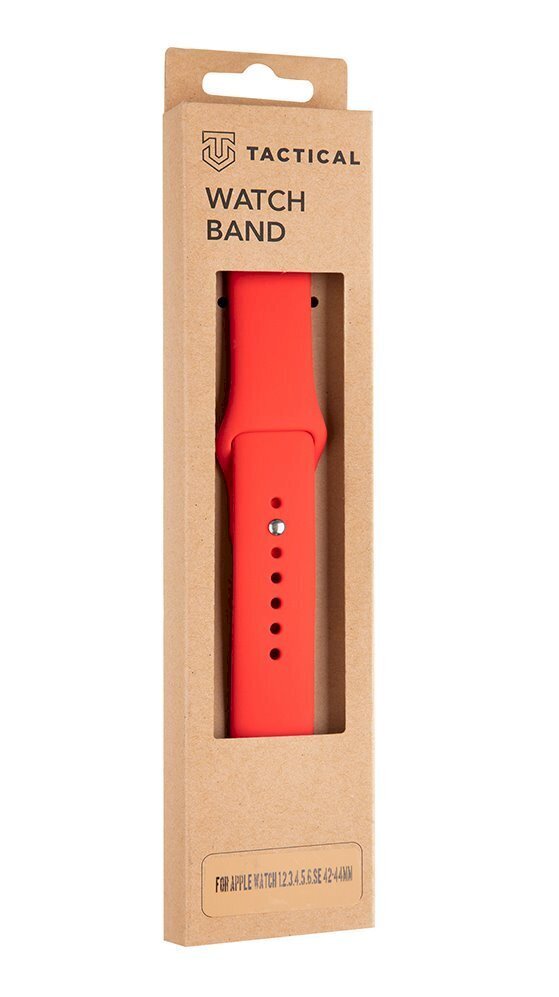 Tactical 498 Silicone Band for Apple Watch 1/2/3/4/5/6/7/SE 42/44/45mm Red hind ja info | Nutikellade ja nutivõrude tarvikud | kaup24.ee