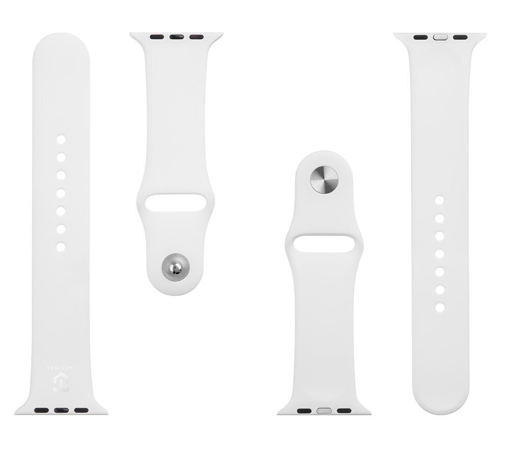 Tactical 499 Silicone Band for Apple Watch 1/2/3/4/5/6/7/SE 42/44/45mm White цена и информация | Nutikellade ja nutivõrude tarvikud | kaup24.ee