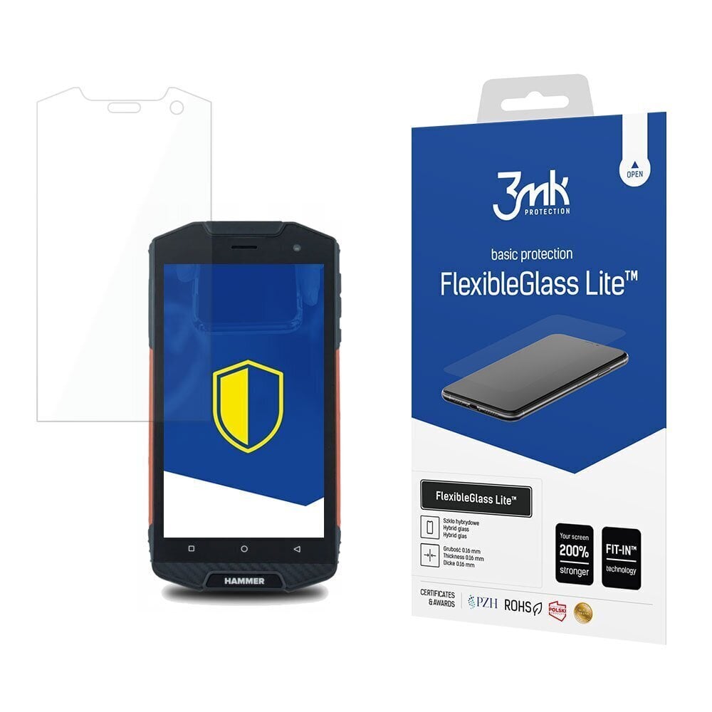 Hammer Bolt - 3mk FlexibleGlass Lite™ screen protector цена и информация | Ekraani kaitsekiled | kaup24.ee