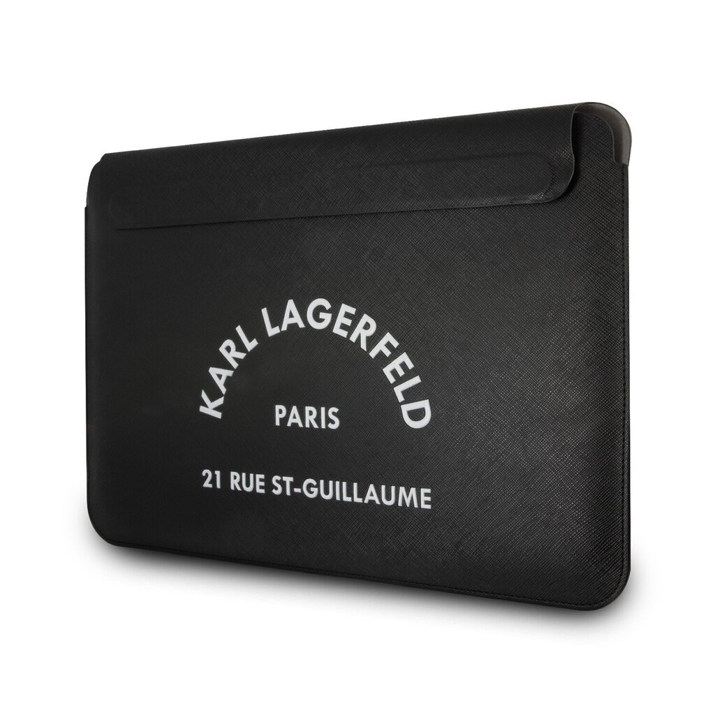 Karl Lagerfeld Saffiano RSG Embossed Computer Sleeve 16" Black цена и информация | Arvutikotid | kaup24.ee