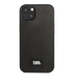 Karl Lagerfeld Saffiano Plaque Case for iPhone 13 mini Black цена и информация | Чехлы для телефонов | kaup24.ee