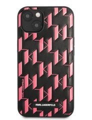 Karl Lagerfeld Monogram Plaque Case for iPhone 13 Pink hind ja info | Telefoni kaaned, ümbrised | kaup24.ee