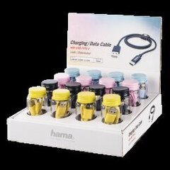 Hama USB-A Male - USB-C Male 0.60m Mixed colors hind ja info | Mobiiltelefonide kaablid | kaup24.ee