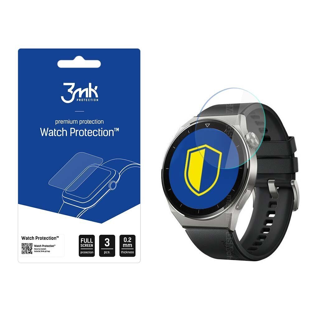 Huawei Watch GT 3 Pro 46mm - 3mk Watch Protection™ v. FlexibleGlass Lite screen protector hind ja info | Nutikellade ja nutivõrude tarvikud | kaup24.ee