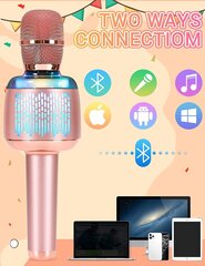 Fusion KG001 karaokemikrofon sisseehitatud bluetooth kõlariga / 5W / aux / häälmodulaator / USB / Micro SD must цена и информация | Микрофоны | kaup24.ee