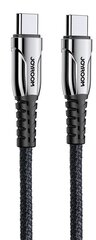 Joyroom S-1230K1 USB-C to USB-C Braided Fast Charging Cable 1.2m Black цена и информация | Кабели для телефонов | kaup24.ee