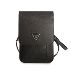 Guess PU Saffiano Triangle Logo Phone Bag Black цена и информация | Чехлы для телефонов | kaup24.ee