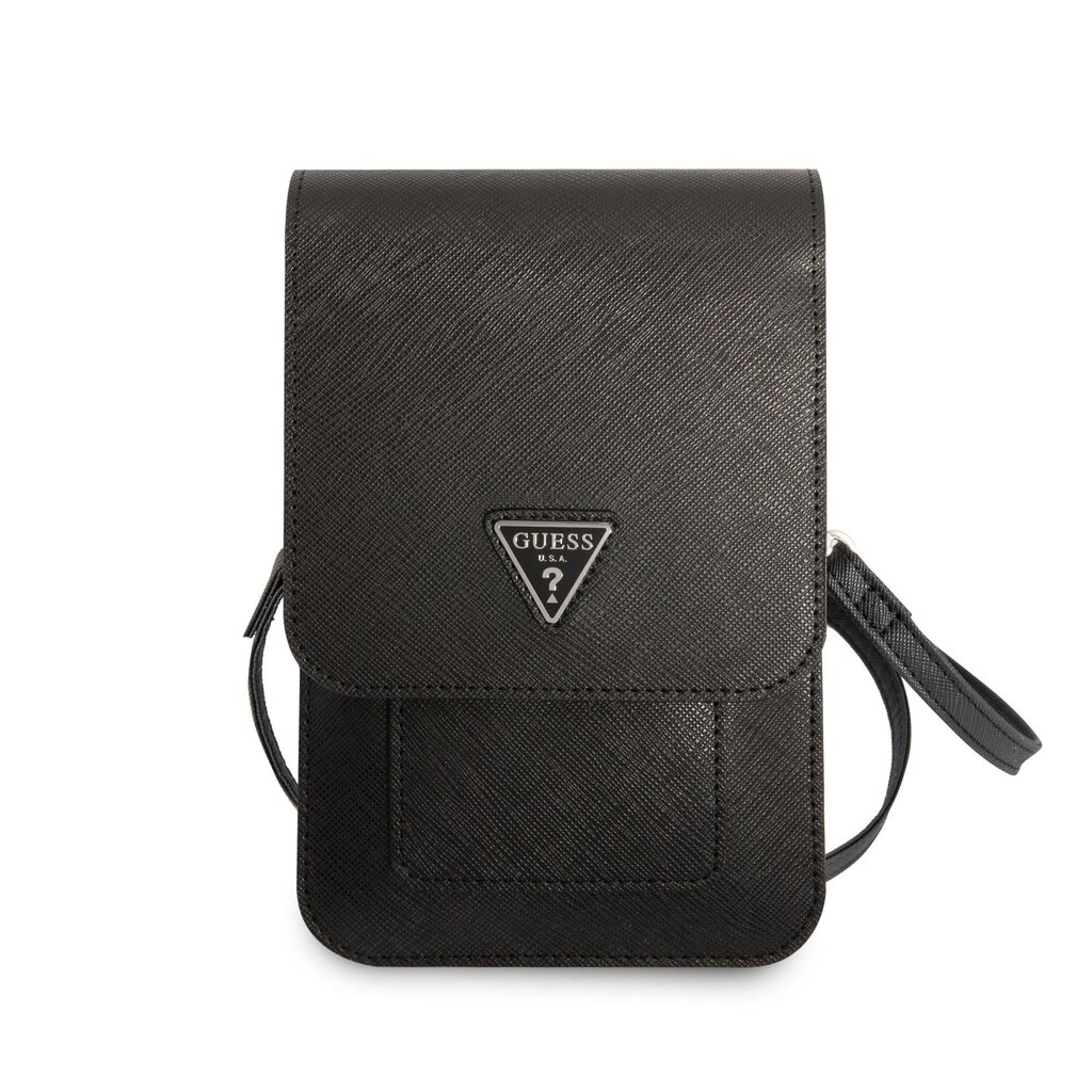 Guess PU Saffiano Triangle Logo Phone Bag Black hind ja info | Telefoni kaaned, ümbrised | kaup24.ee