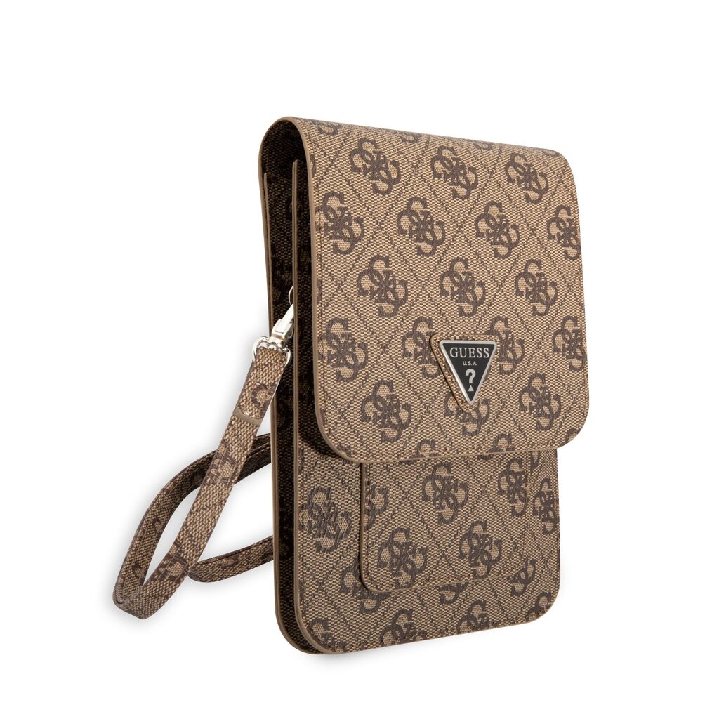 Guess PU 4G Triangle Logo Phone Bag Brown hind ja info | Telefoni kaaned, ümbrised | kaup24.ee