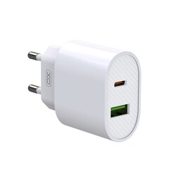 XO wall charger L81A PD QC 3.0 3A 1x USB 1x USB-C white цена и информация | Зарядные устройства для телефонов | kaup24.ee