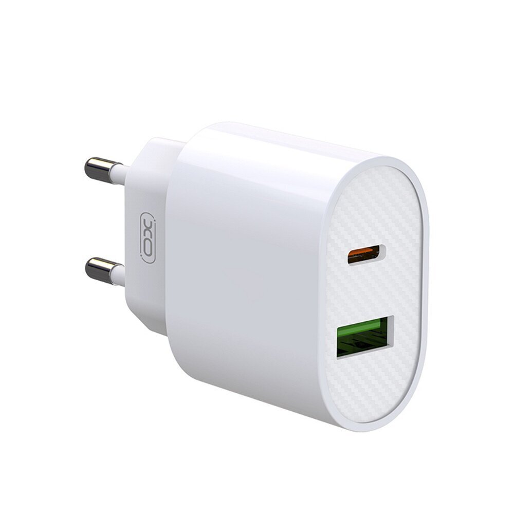 XO wall charger L81A PD QC 3.0 3A 1x USB 1x USB-C white hind ja info | Mobiiltelefonide laadijad | kaup24.ee