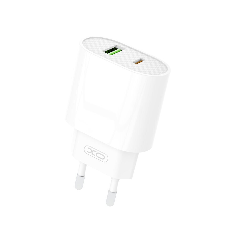 XO wall charger L81A PD QC 3.0 3A 1x USB 1x USB-C white hind ja info | Mobiiltelefonide laadijad | kaup24.ee