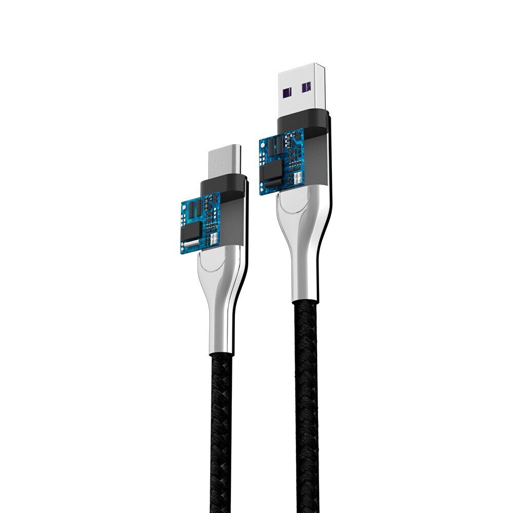 Forever Core Utra Fast cable USB - USB-C 5A black цена и информация | Mobiiltelefonide kaablid | kaup24.ee