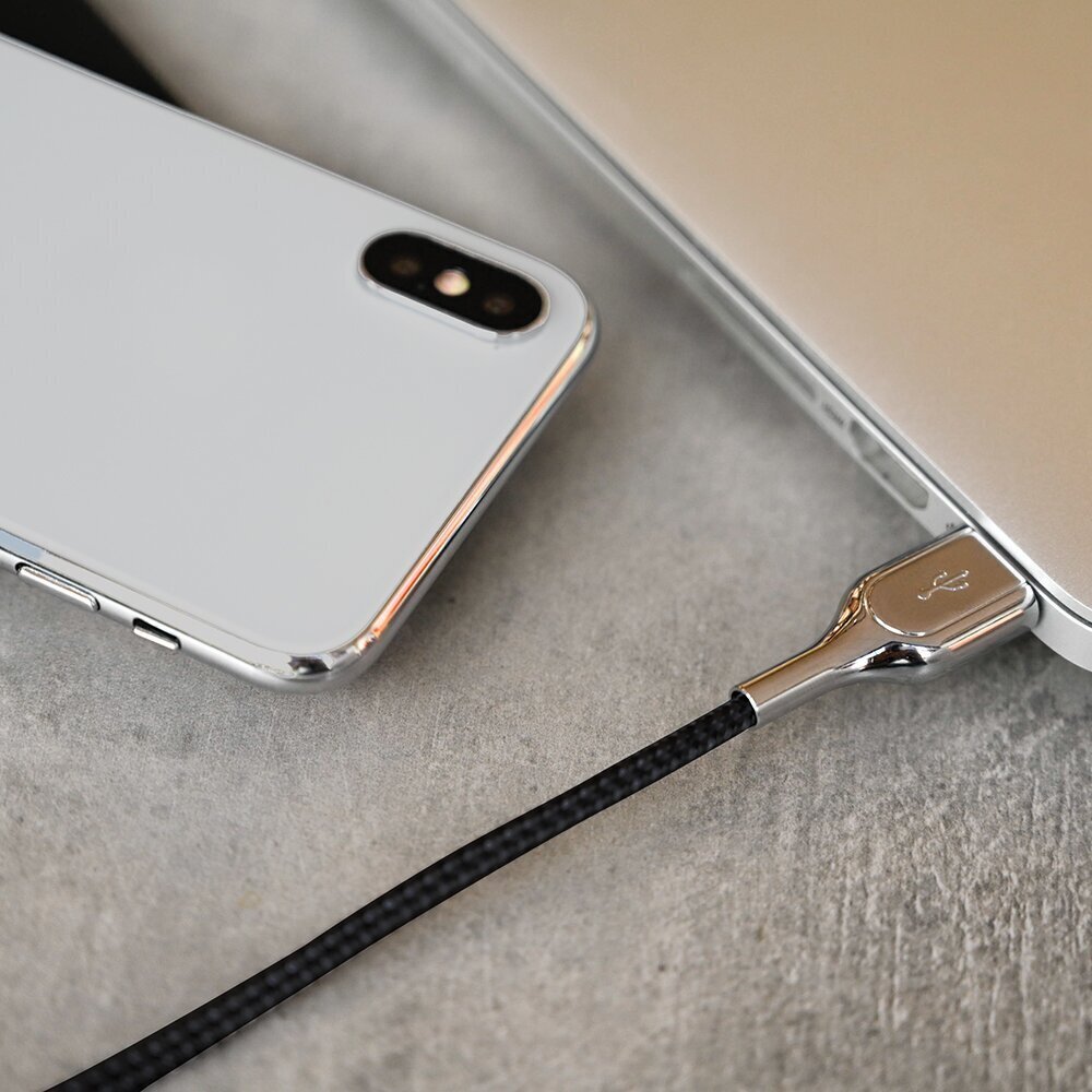 Forever Core Utra Fast cable USB - USB-C 5A black цена и информация | Mobiiltelefonide kaablid | kaup24.ee