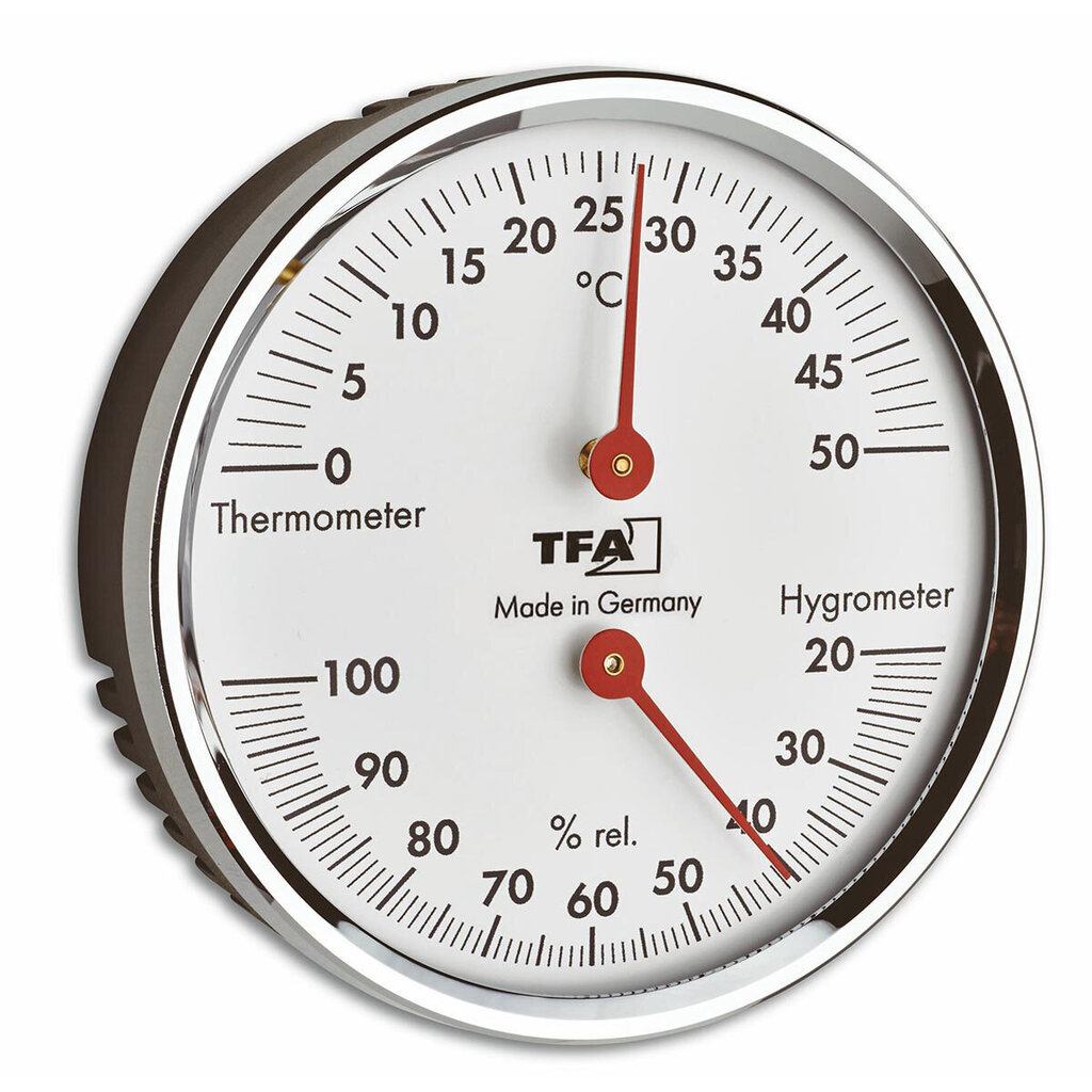 Metallrõngaga termohügromeeter TFA 45.2041.42 цена и информация | Ilmajaamad, termomeetrid | kaup24.ee