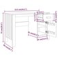 vidaXL puhvetkapp, helehall, 113x50x75 cm, toekas männipuit hind ja info | Arvutilauad, kirjutuslauad | kaup24.ee
