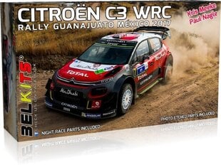 Сборная пластиковая модель Belkits - Citroën C3 WRC Rally Guanajuato México 2017, 1/24, BEL018 цена и информация | Конструкторы и кубики | kaup24.ee