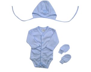 Beebi riiete 5-osaline komplekt, sinine цена и информация | Комплекты одежды для новорожденных | kaup24.ee