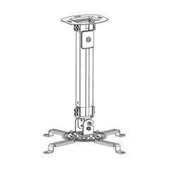 Techly laeprojektori hoidik 54-90 cm, kuni 13,5 kg, hall hind ja info | Teleri seinakinnitused ja hoidjad | kaup24.ee