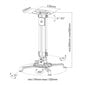 Techly laeprojektori hoidik, reguleeritav 38-58cm, kuni 13,5kg, valge цена и информация | Teleri seinakinnitused ja hoidjad | kaup24.ee