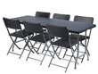 folding table Rotanlook 180 x 75 cm polyethylene/steel black - hind ja info | Aialauad | kaup24.ee