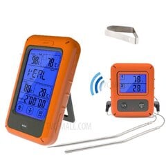 Беспроводной сенсорный кухонный термометр для барбекю с 2 зондами цена и информация | Аксессуары для гриля и барбекю | kaup24.ee