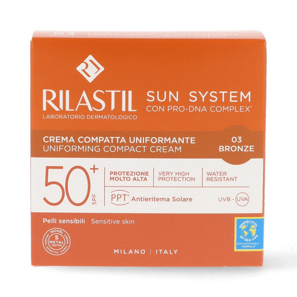 Kompaktne pruunistav puuder Rilastil Sun System Bronze Spf 50+ (10 g) hind ja info | Jumestuskreemid, puudrid | kaup24.ee