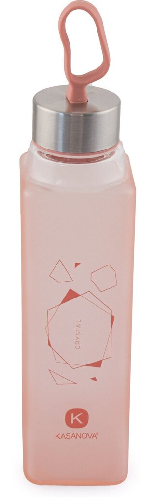 Klaasist veepudel KASANOVA roosa hind ja info | Joogipudelid | kaup24.ee