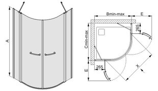 Угловая душевая кабина Sanplast Prestige III KP4/PR III 100s, профиль белый цена и информация | Душевые кабины | kaup24.ee