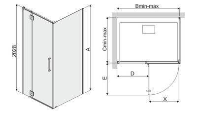 Nurga dušikabiin SANPLAST KNDJ2L Space Line / Space 100x80 L цена и информация | Dušikabiinid | kaup24.ee