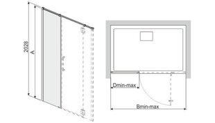 Dušisein Sanplast Space Line SS2/Space 20s hind ja info | Dušikabiinide uksed ja seinad | kaup24.ee